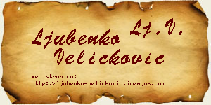 Ljubenko Veličković vizit kartica